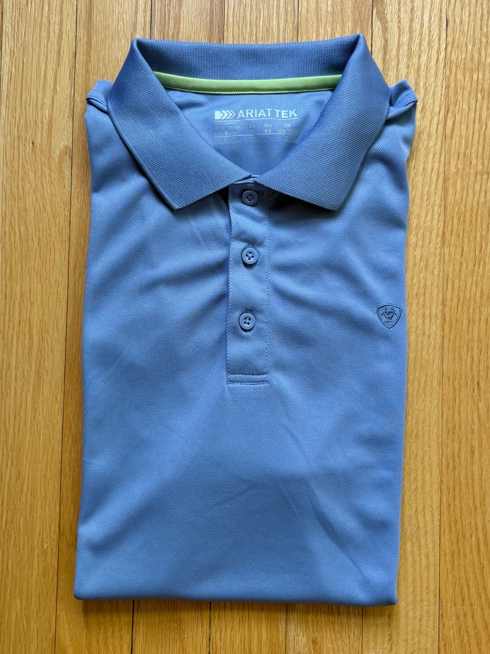 Ariat Tek Men’s Short Sleeve Performance Polo 2XL XXL Light Blue Solid